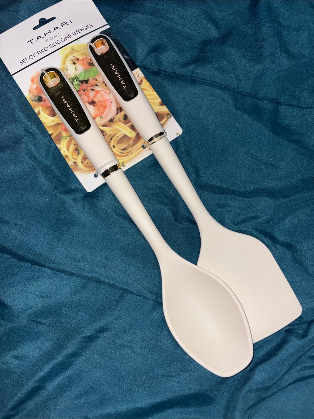 Tahari White Silicone Spoon and Spatula Two-Piece Set